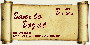 Danilo Dozet vizit kartica